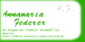 annamaria federer business card